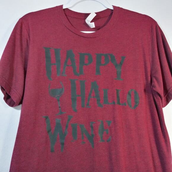 Happy Hallo Wine Premium Unisex T-Shirt Size M - Picture 3 of 6